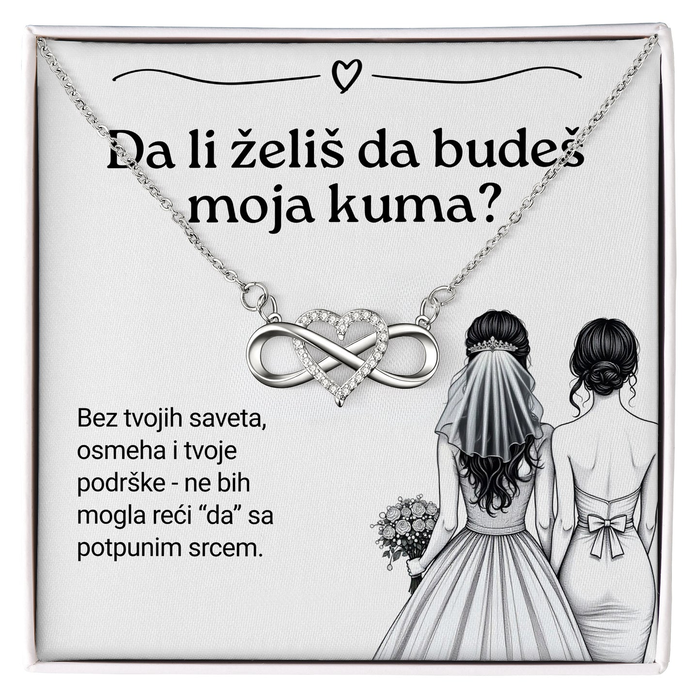 Da li želiš da budeš moja kuma? - Posveta sa lančićem za kumu