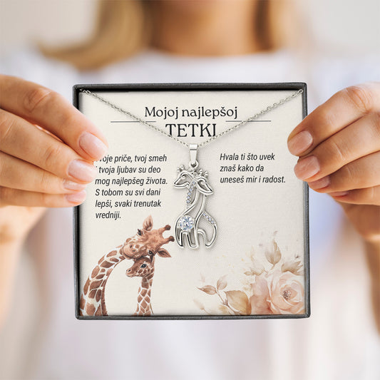 Mojoj najlepšoj tetki – Posveta sa lančićem za tetku (Žirafa)