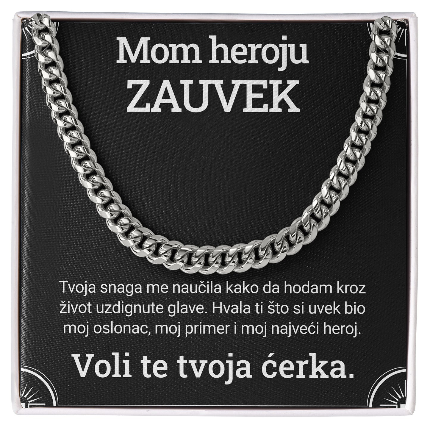 Mom heroju zauvek – Posveta sa lančićem za oca od ćerke