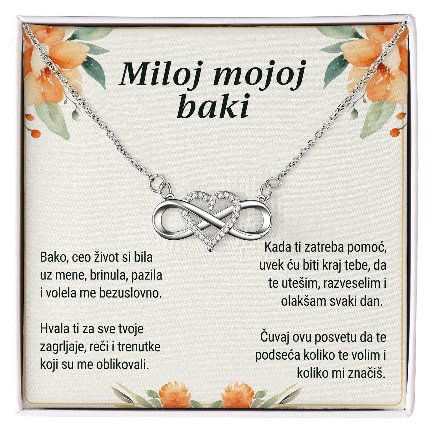 Miloj mojoj baki - Posveta sa lančićem za baku od unuka