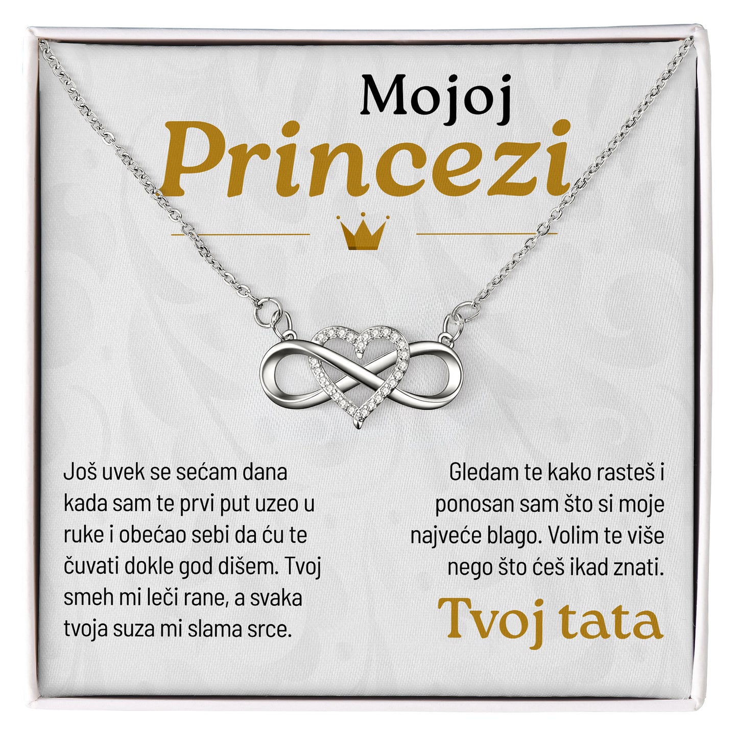 Mojoj princezi – Posveta sa lančićem za ćerku od oca