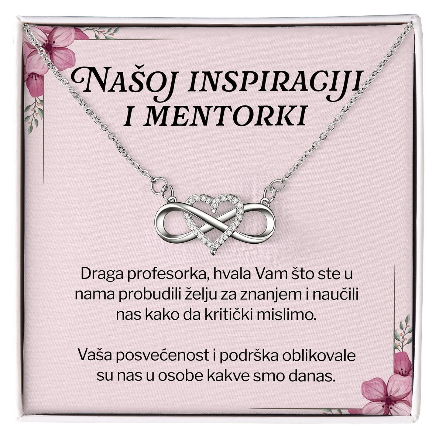 Našoj inspiraciji i mentorki - Posveta sa lančićem za učiteljicu
