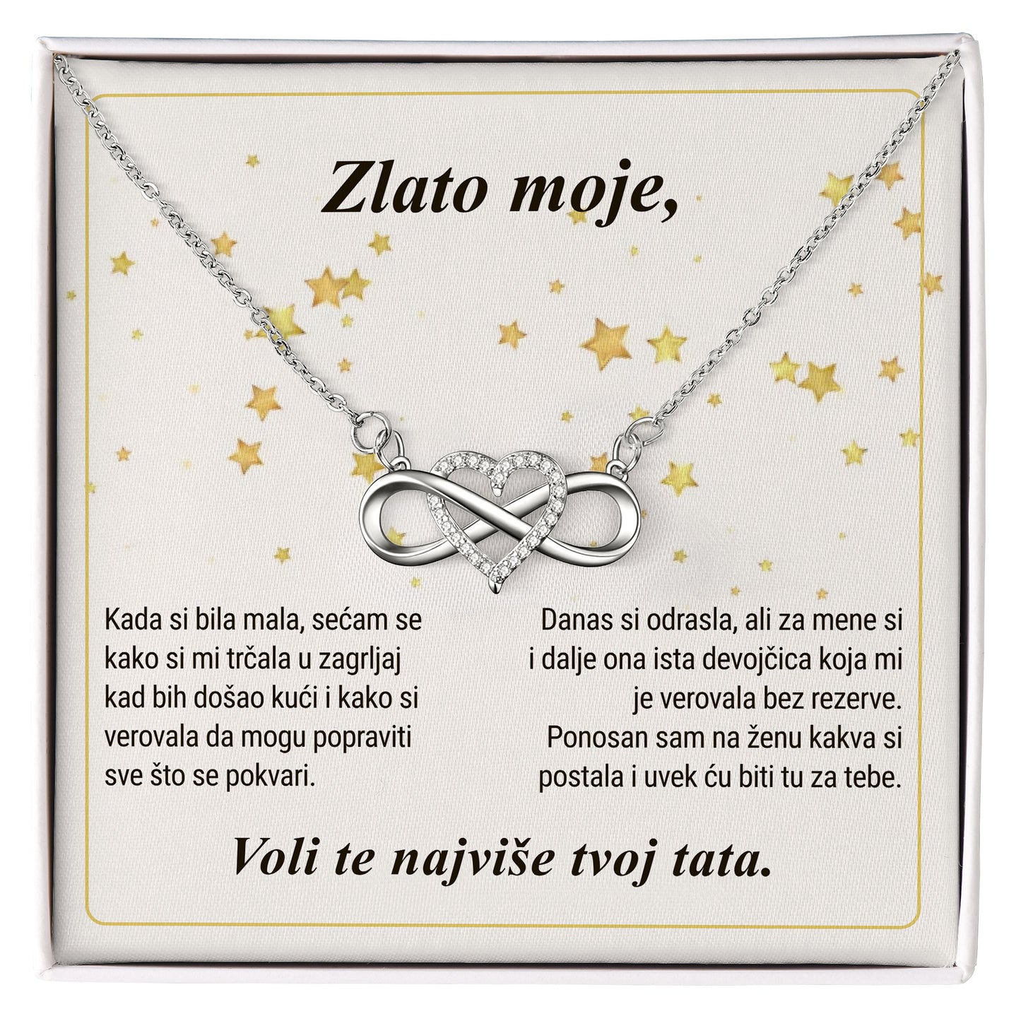 Zlato moje - Posveta sa lančićem za ćerku od oca