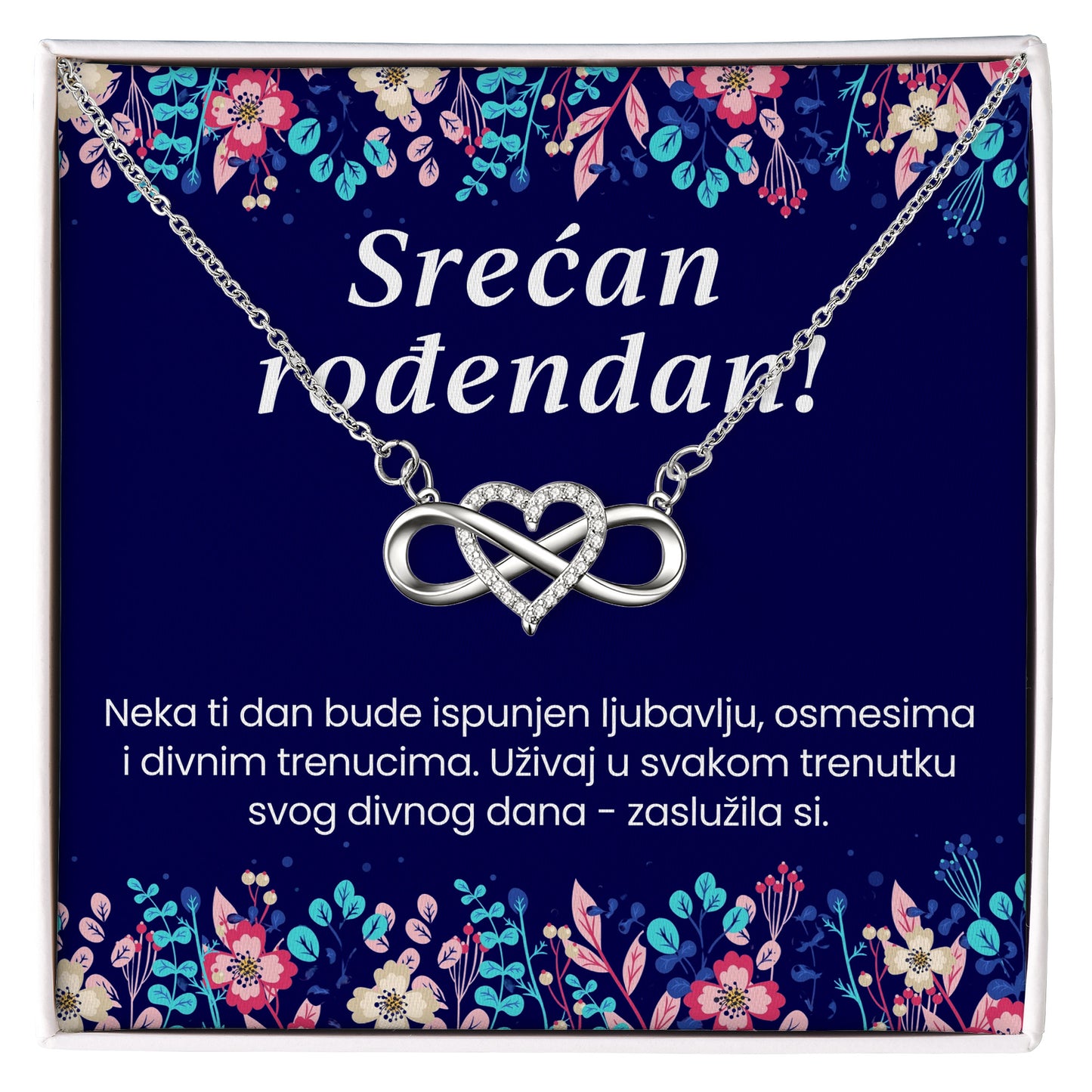 Srećan rođendan - Posveta sa lančićem za rođendan