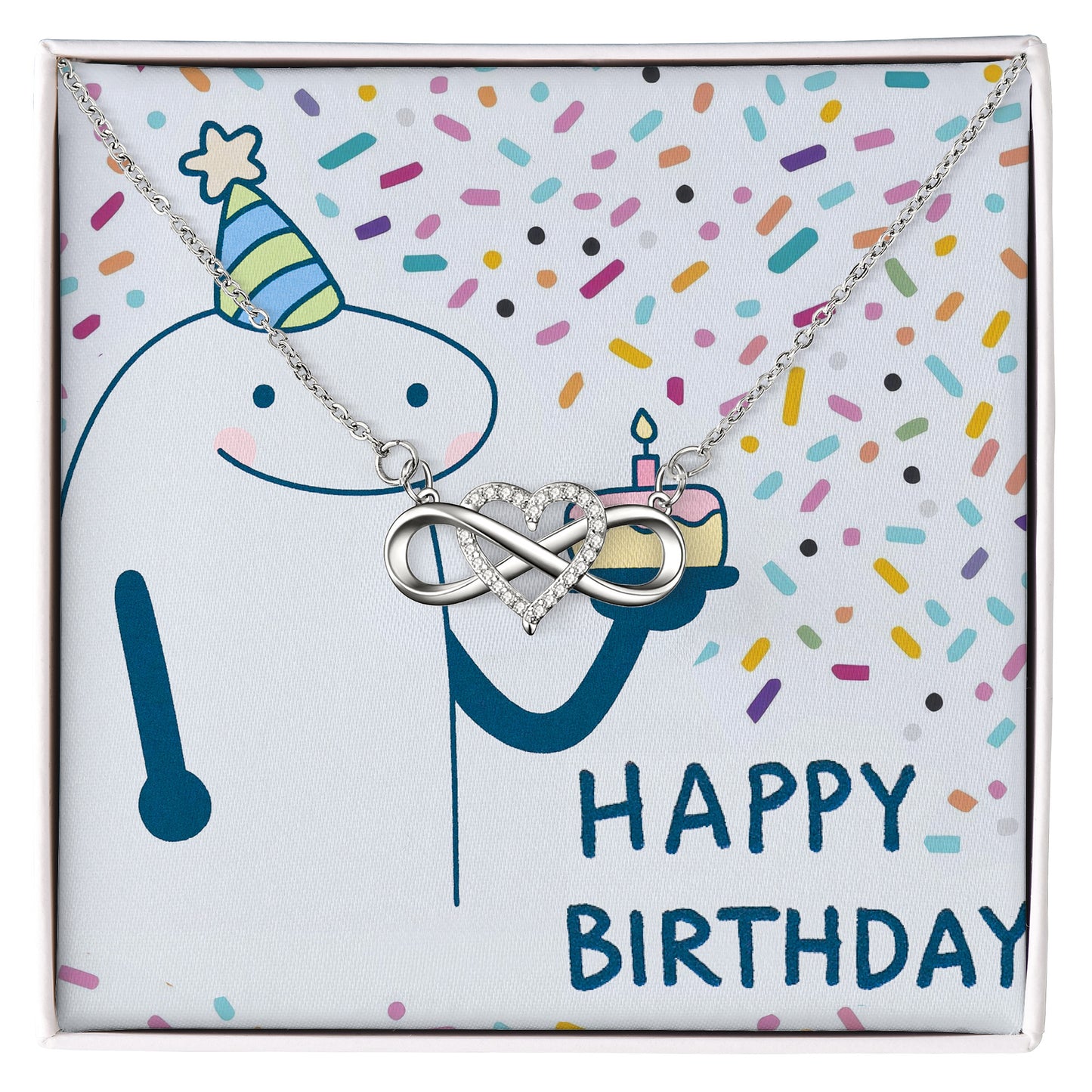 HAPPY BIRTHDAY - Posveta sa lančićem za rođendan