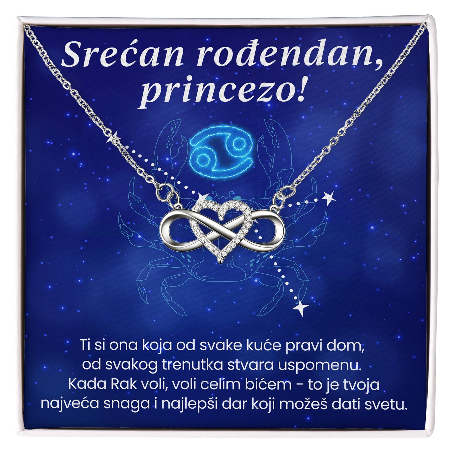 Srećan rođendan, princezo! - Posveta sa lančićem za rođendan