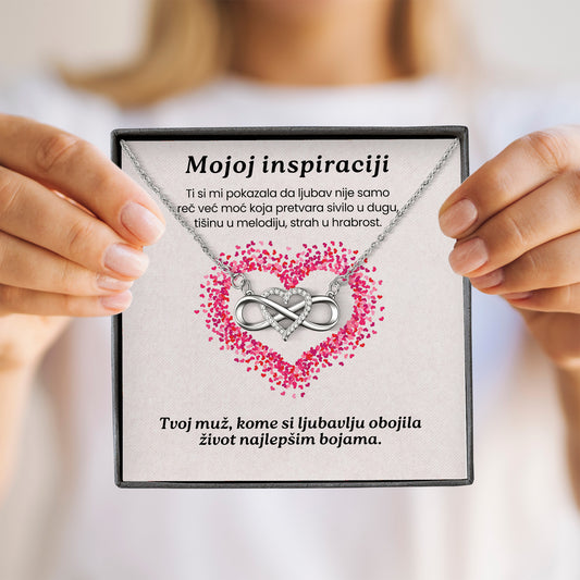 Mojoj inspiraciji - Posveta sa lančićem za suprugu od muža
