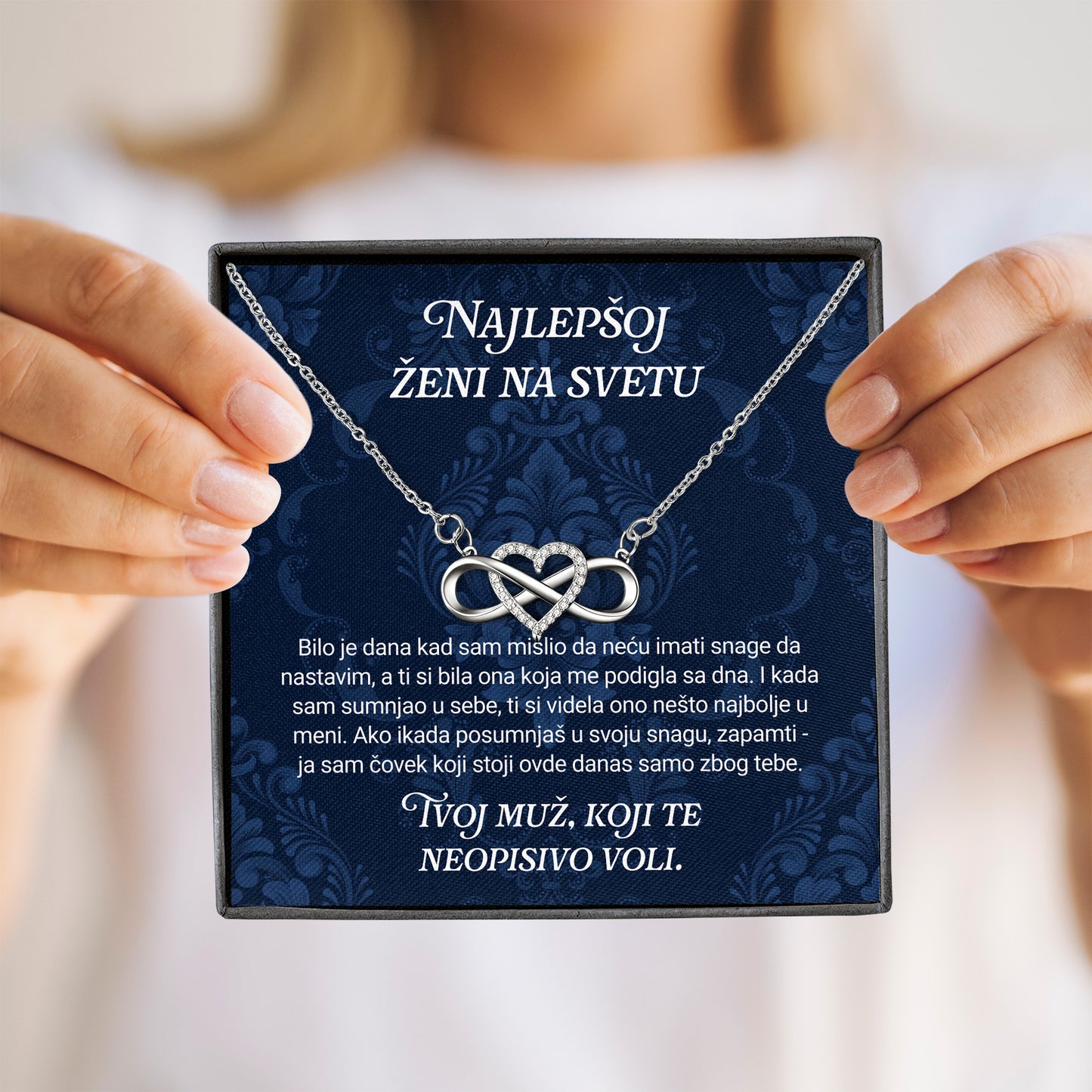 Najlepšoj ženi na svetu - Posveta sa lančićem za suprugu od muža