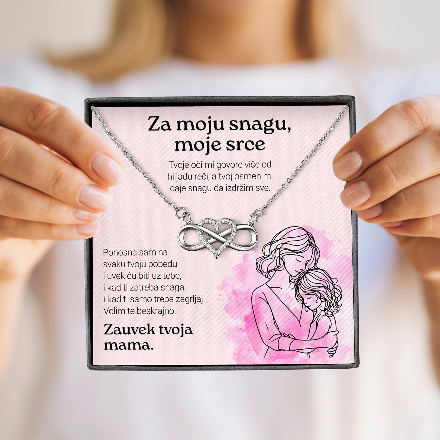 Za moju snagu, moje srce – Posveta sa lančićem za ćerku od majke