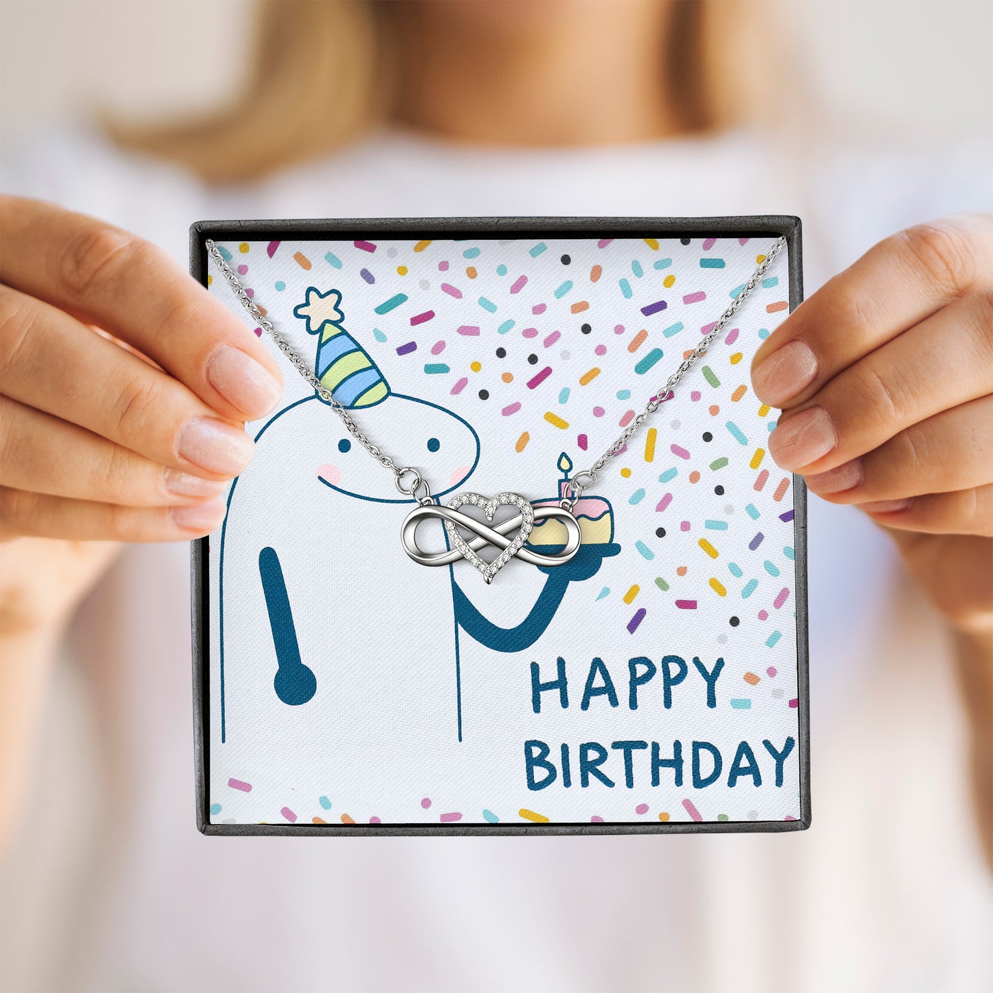 HAPPY BIRTHDAY - Posveta sa lančićem za rođendan
