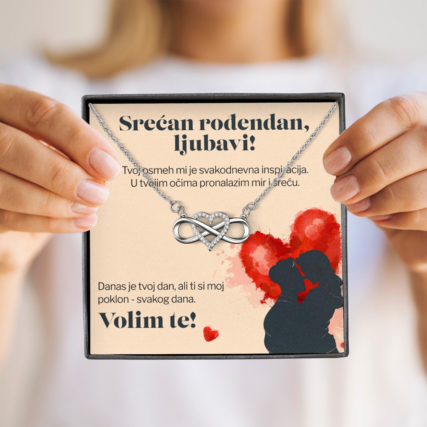 Srećan rođendan, ljubavi! - Posveta sa lančićem za rođendan