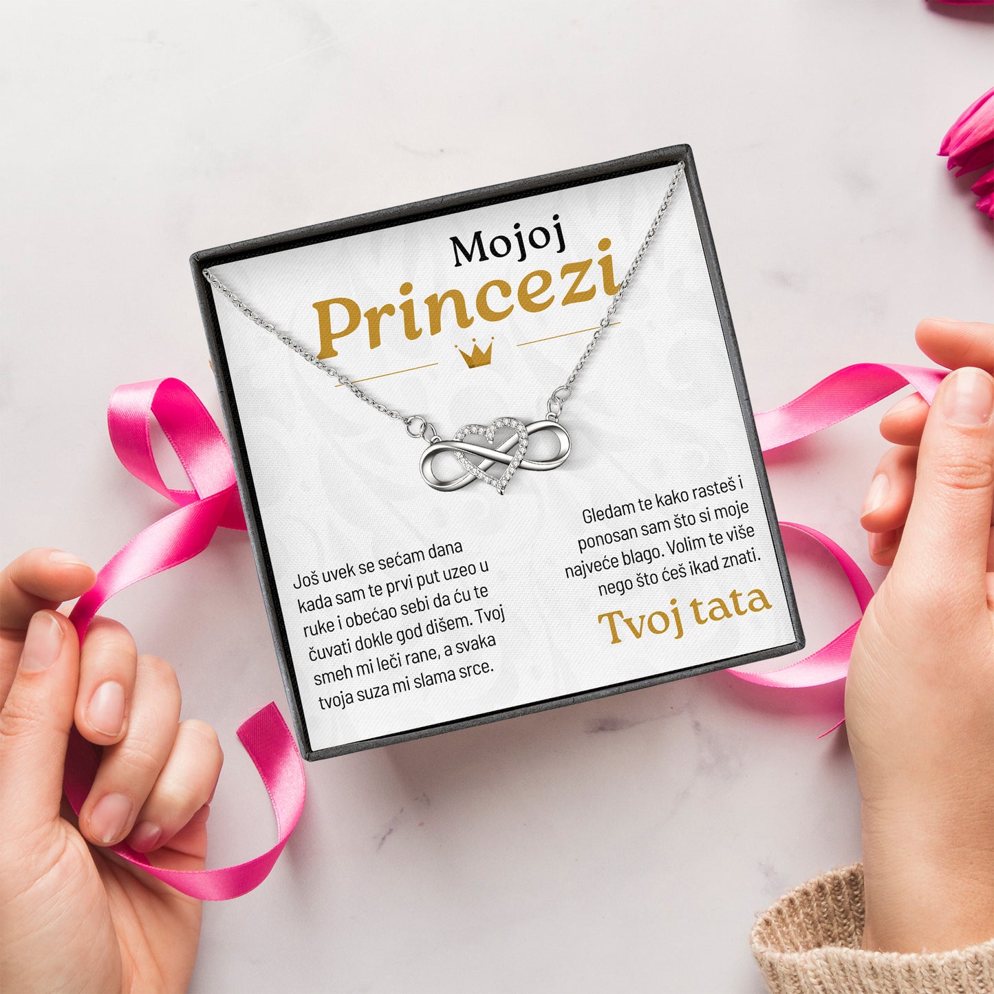 Mojoj princezi – Posveta sa lančićem za ćerku od oca