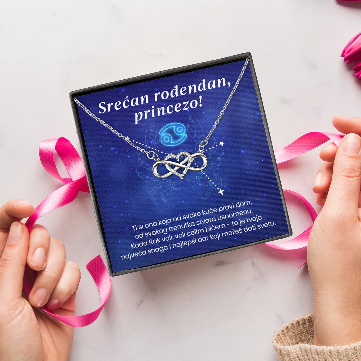 Srećan rođendan, princezo! - Posveta sa lančićem za rođendan