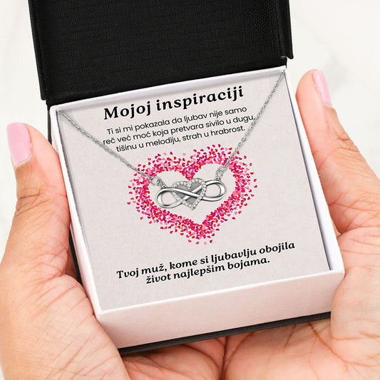 Mojoj inspiraciji - Posveta sa lančićem za suprugu od muža