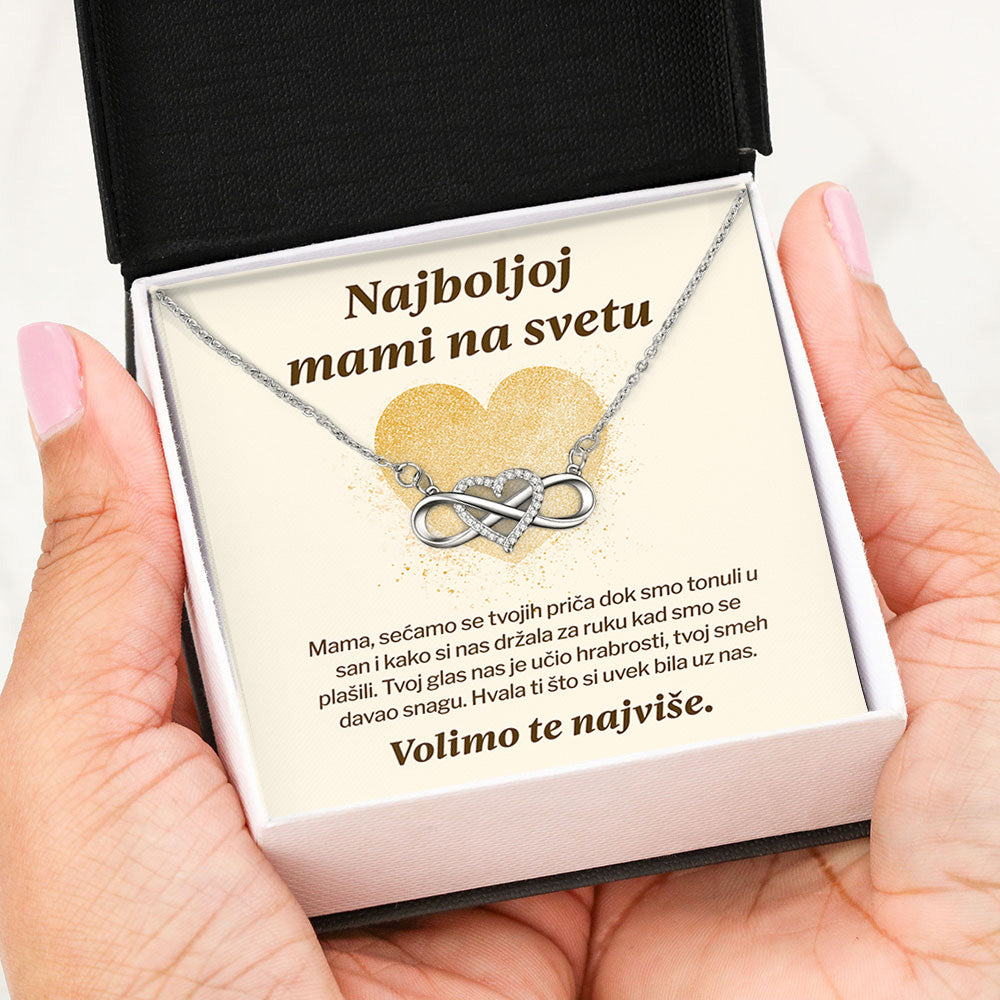 Najboljoj mami na svetu - Posveta sa lančićem za majku od dece