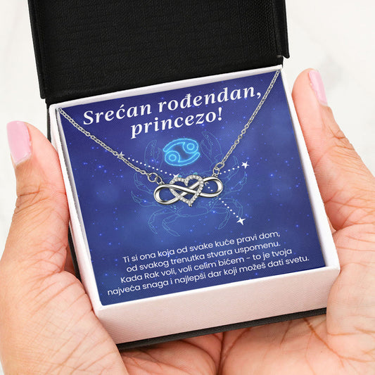 Srećan rođendan, princezo! - Posveta sa lančićem za rođendan