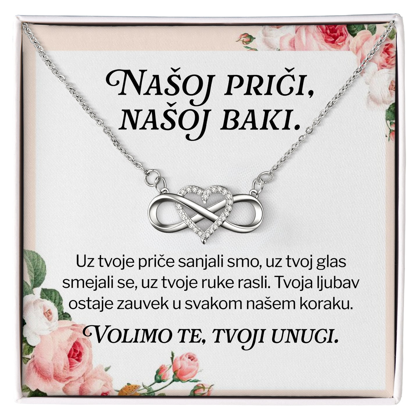 Našoj priči, našoj baki – Posveta sa lančićem za baku od unuke i unuka