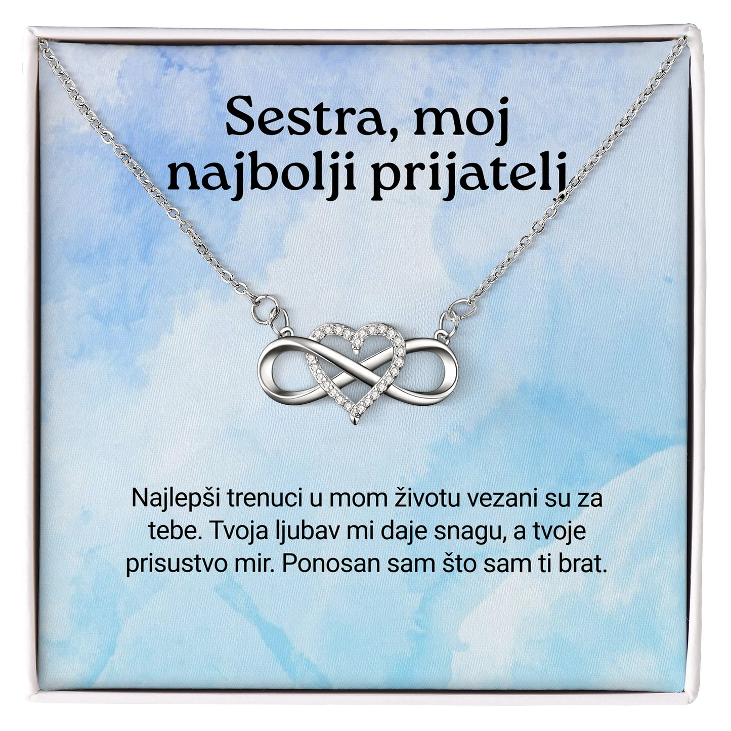Sestra, moj najbolji prijatelj – Posveta sa lančićem za sestru od brata