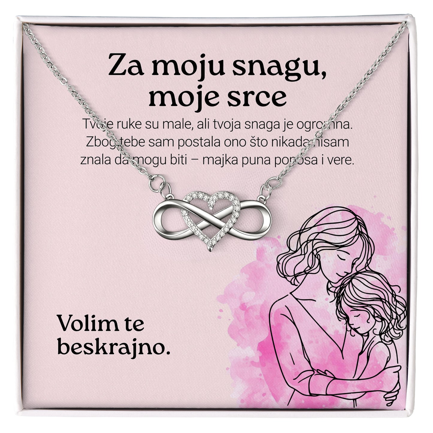Za moju snagu, moje srce – Posveta sa lančićem za ćerku od majke