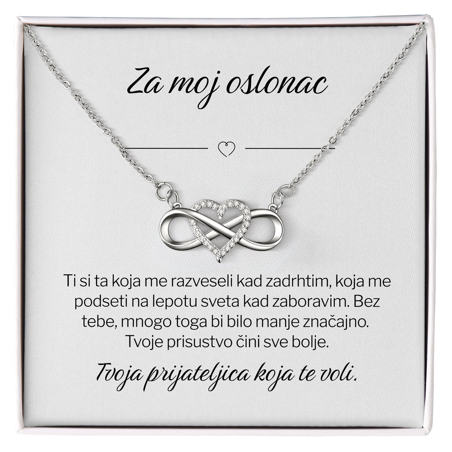 Za moj oslonac – Posveta sa lančićem za prijateljicu od prijateljice