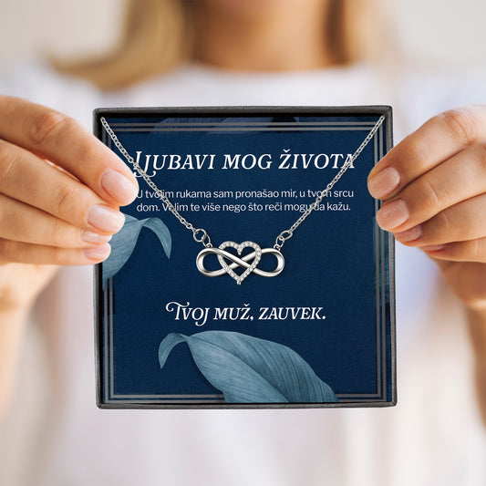 Ljubavi mog života – Posveta sa lančićem za suprugu od muža