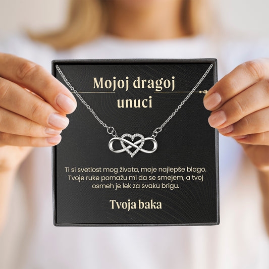 Mojoj dragoj unuci – Posveta sa lančićem za unuku od bake