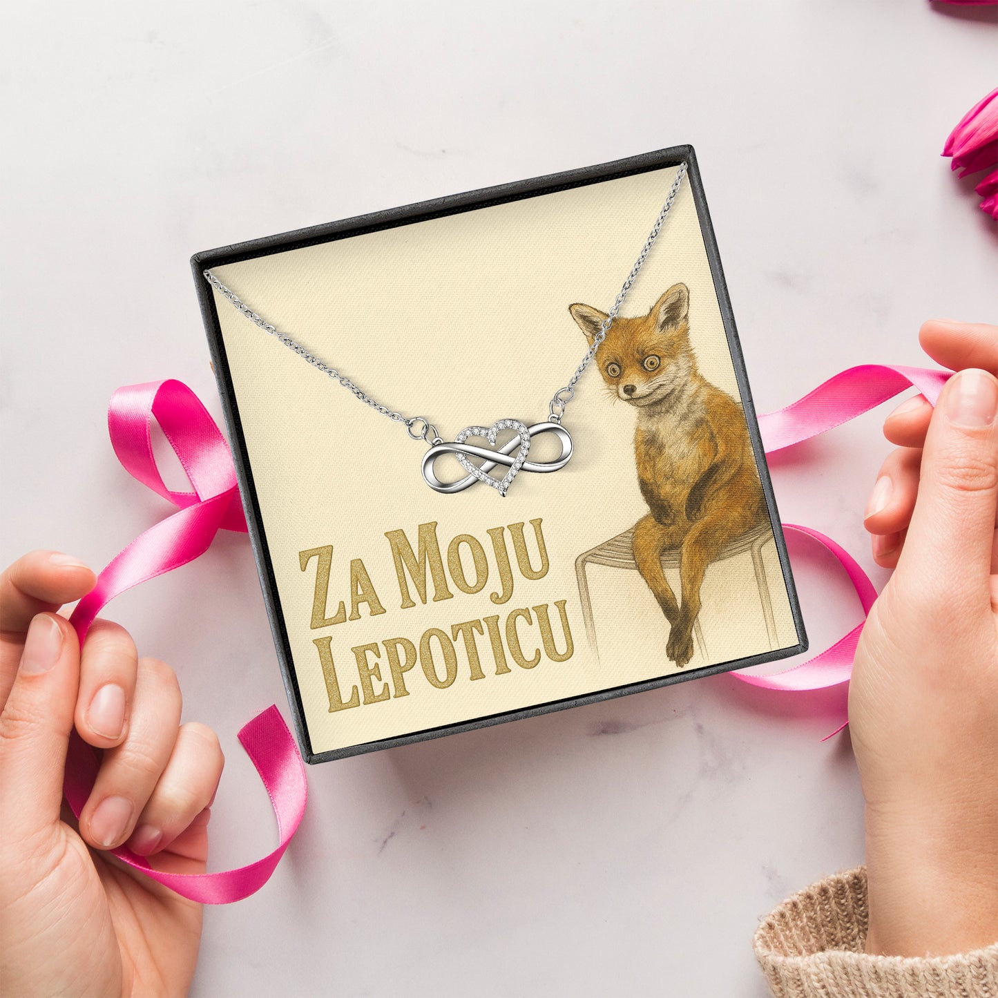 Za moju lepoticu - Posveta sa lančićem za nju