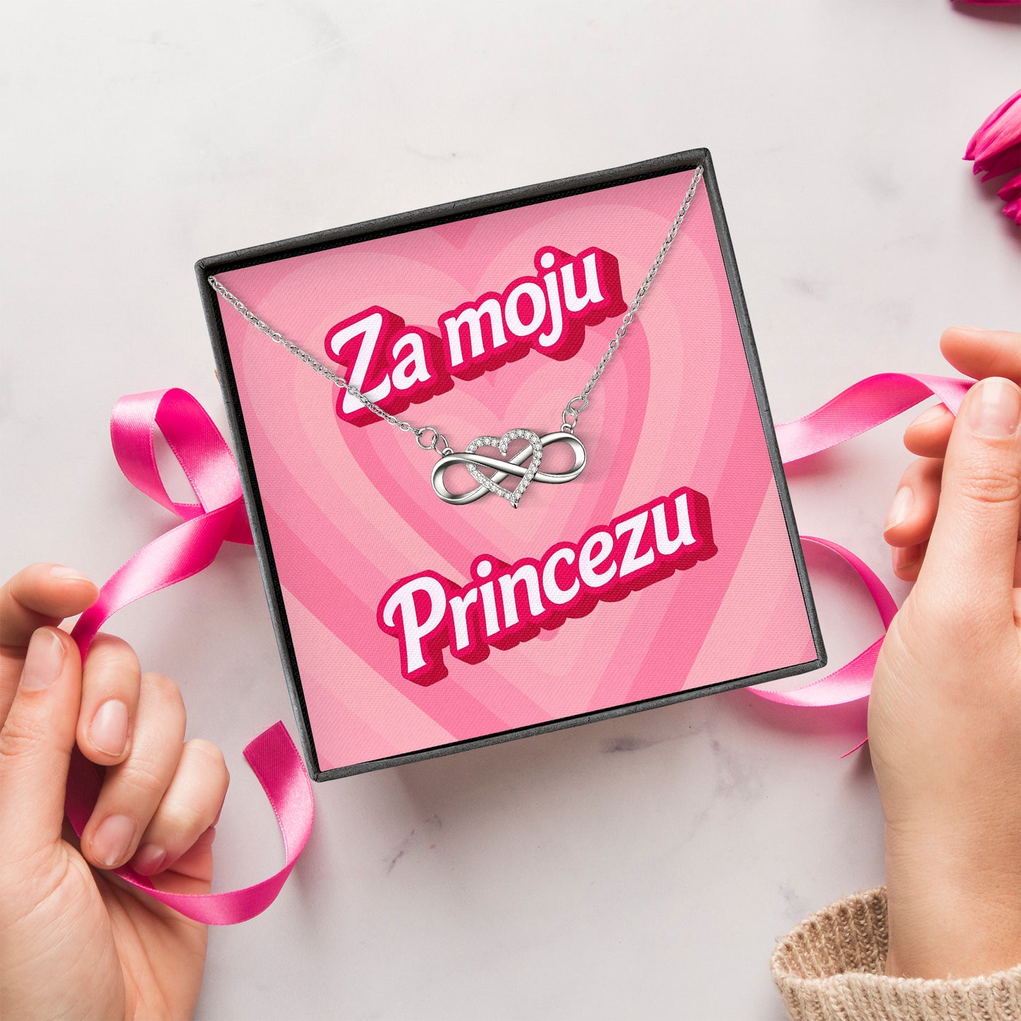 Za moju princezu - Posveta sa lančićem za nju