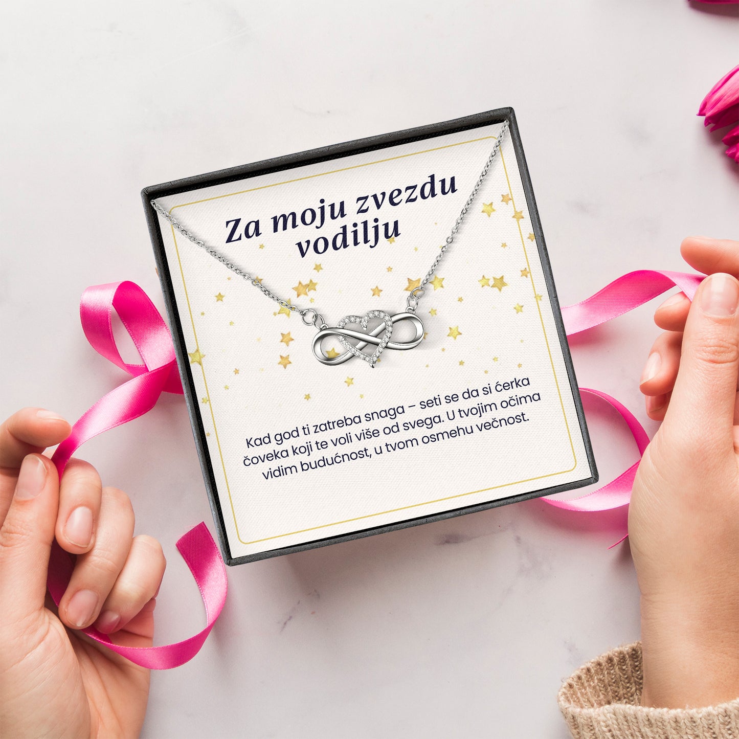 Za moju zvezdu vodilju – Posveta sa lančićem za ćerku od oca