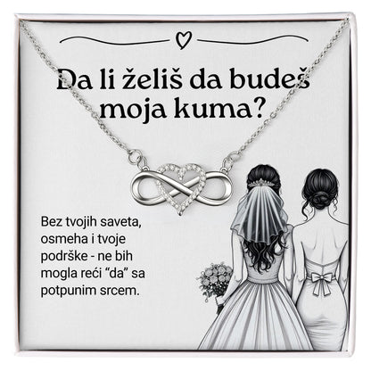 Da li želiš da budeš moja kuma? - Posveta sa lančićem za kumu