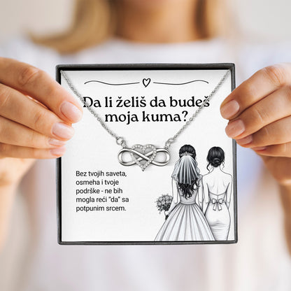 Da li želiš da budeš moja kuma? - Posveta sa lančićem za kumu