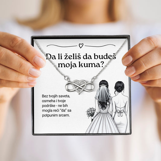 Da li želiš da budeš moja kuma? - Posveta sa lančićem za kumu