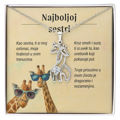 Najboljoj sestri  – Posveta sa lančićem od sestre (Žirafa), svetla