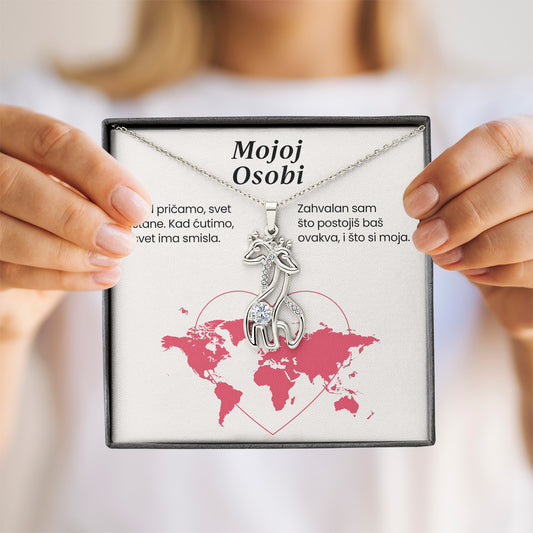 Mojoj osobi – Posveta sa lančićem za devojku od momka (Žirafa)