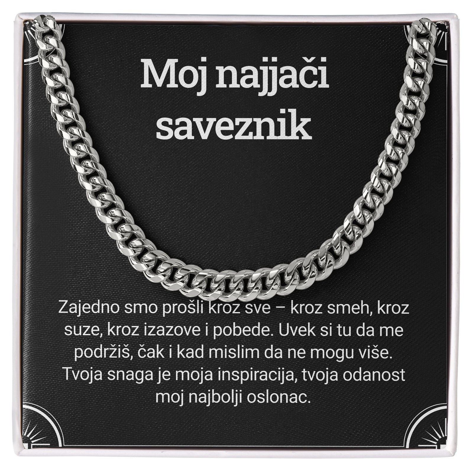 Moj najjači saveznik – Posveta sa lančićem od brata za brata