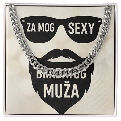 Za mog sexy bradatog muza – Posveta sa lančićem za njega