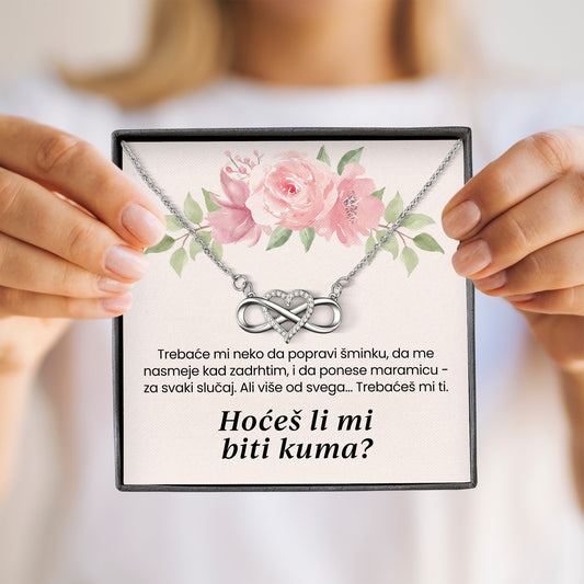 Hoćeš li mi biti kuma? - Posveta sa lančićem za kumu