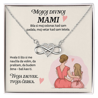 Mojoj divnoj mami – Posveta sa lančićem od ćerke za majku