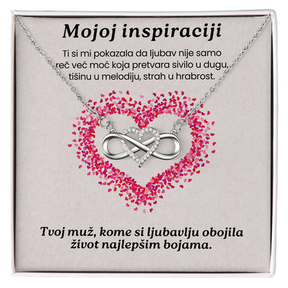 Mojoj inspiraciji - Posveta sa lančićem za suprugu od muža