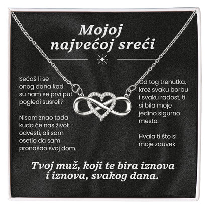 Mojoj najvećoj sreći – Posveta sa lančićem za suprugu od muža