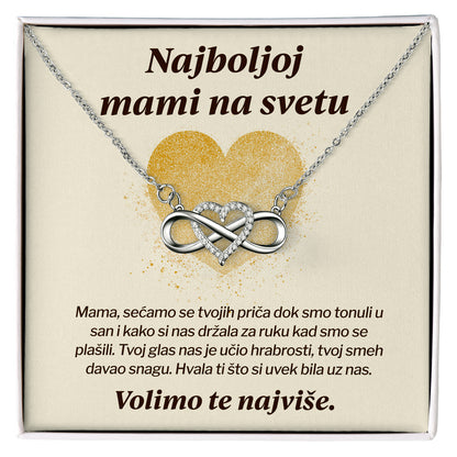 Najboljoj mami na svetu - Posveta sa lančićem za majku od dece
