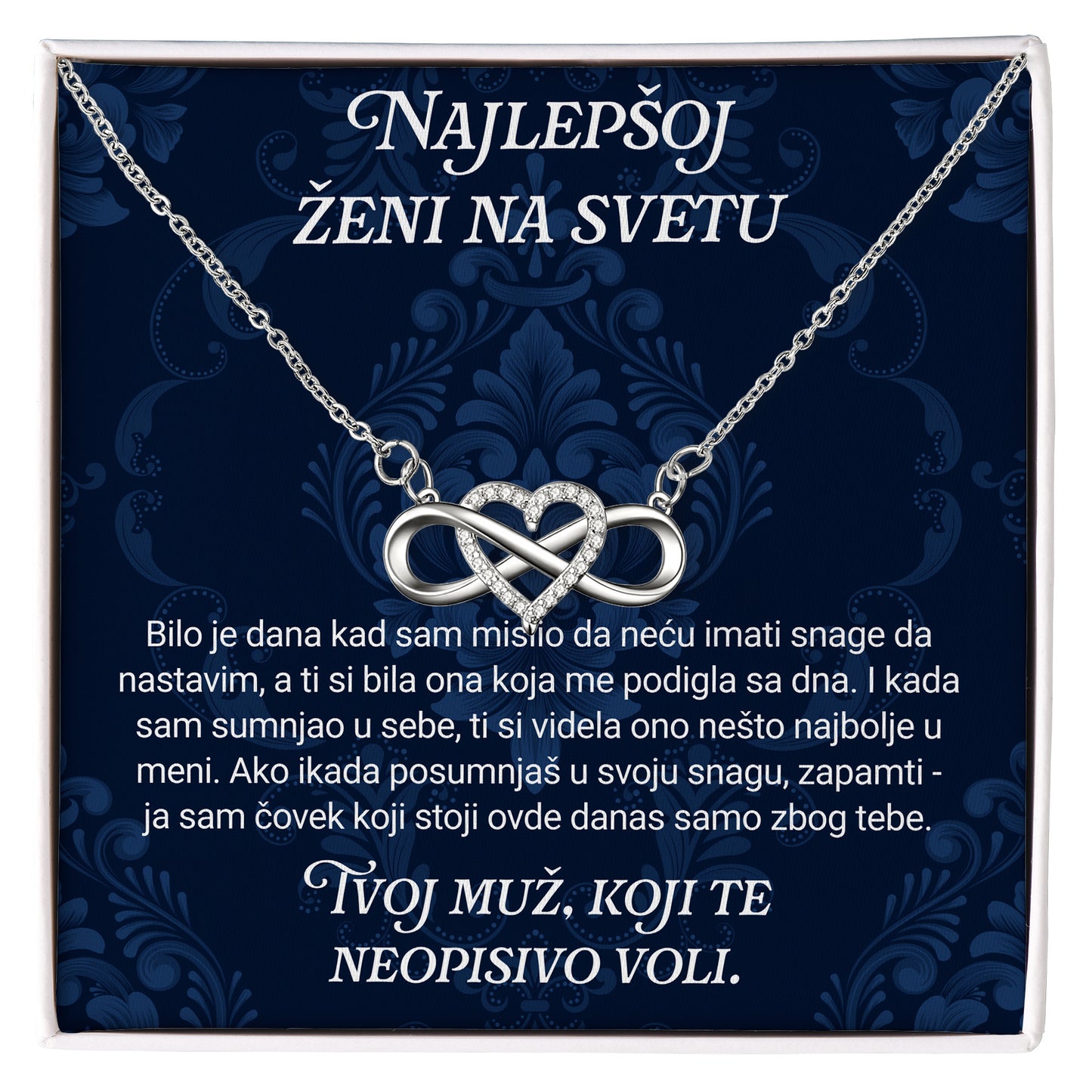 Najlepšoj ženi na svetu - Posveta sa lančićem za suprugu od muža