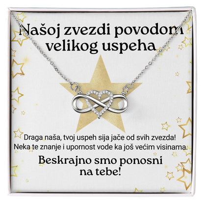 Našoj zvezdi povodom velikog uspeha - Posveta sa lančićem za učenicu