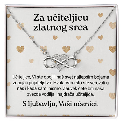Za učiteljicu zlatnog srca- Posveta sa lančićem za učiteljicu