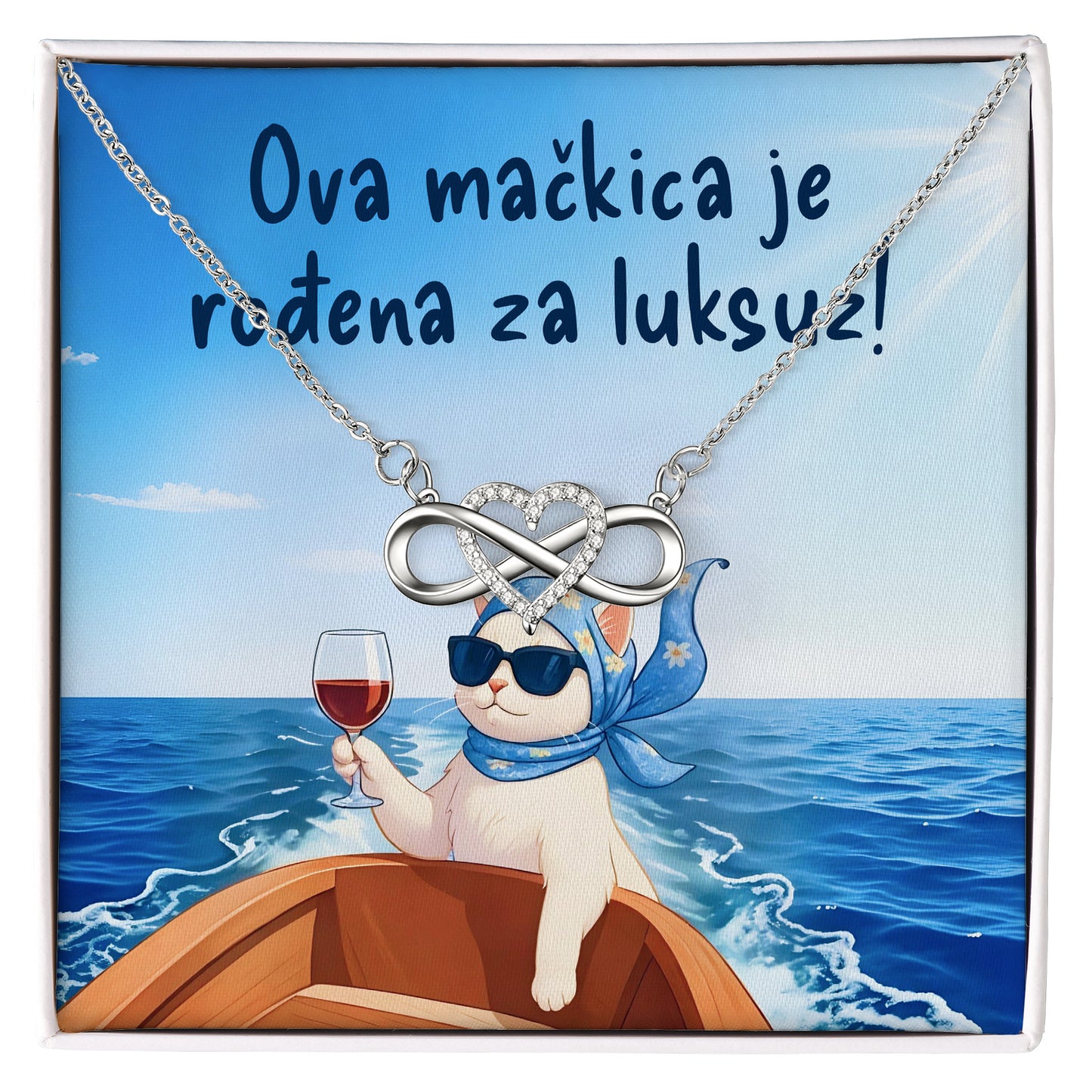 Ova mačkica je rođena za luksuz! - Posveta sa lančićem za rođendan