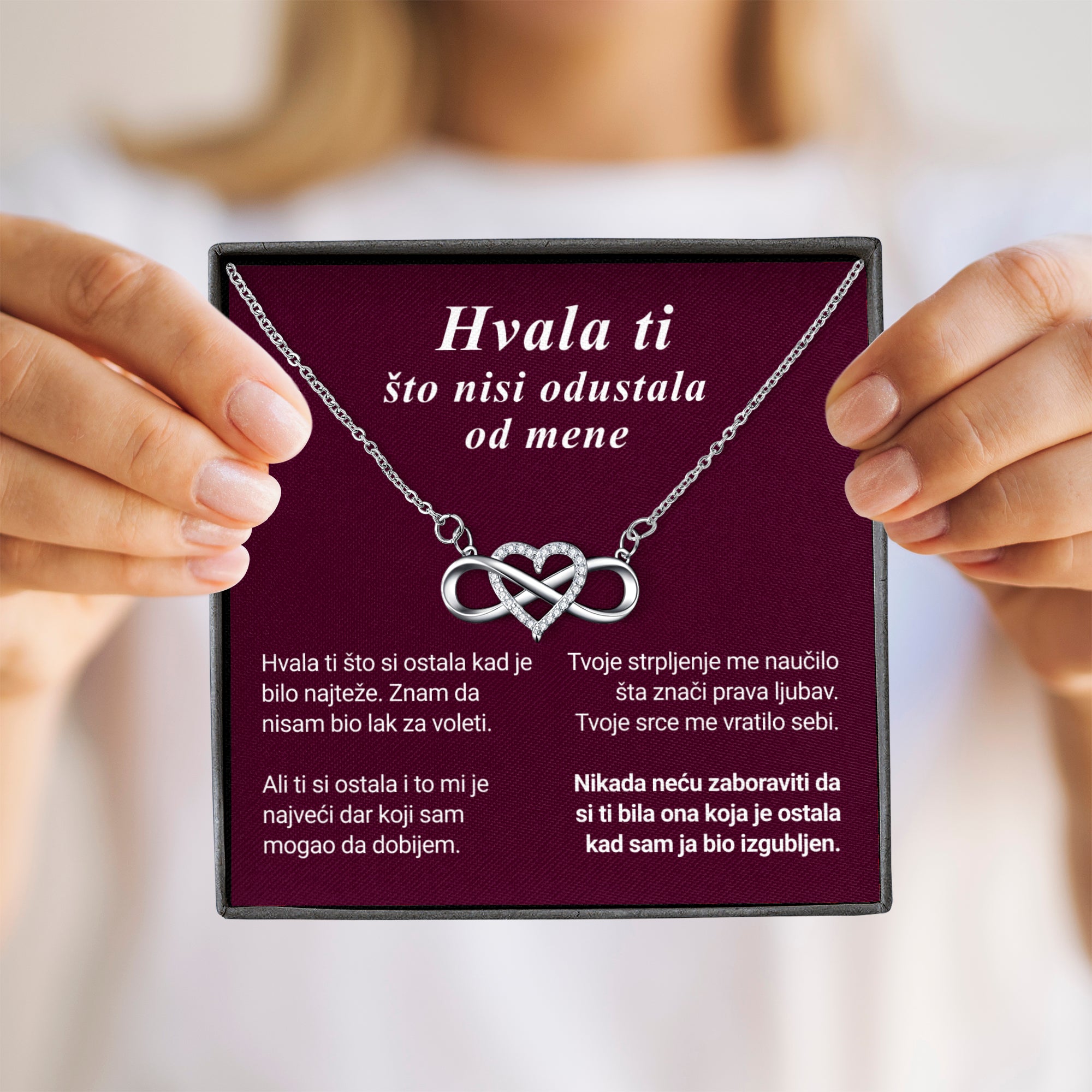Hvala ti što nisi odustala od mene - Posveta sa lančićem za devojku od momka