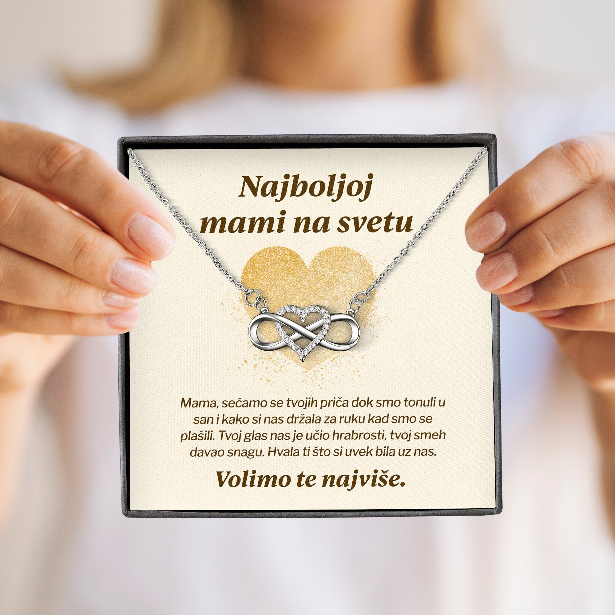 Najboljoj mami na svetu - Posveta sa lančićem za majku od dece