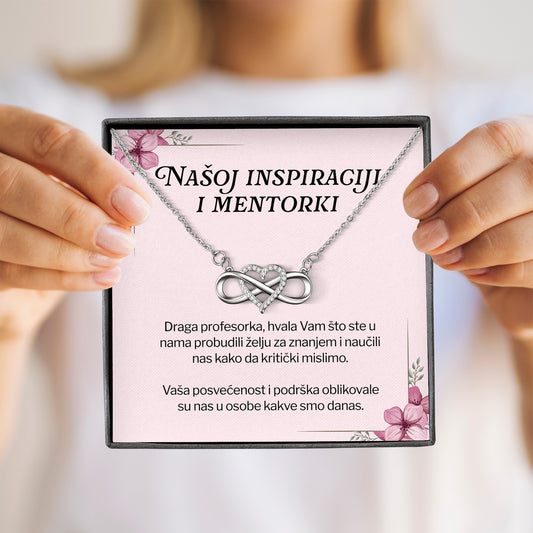 Našoj inspiraciji i mentorki - Posveta sa lančićem za učiteljicu