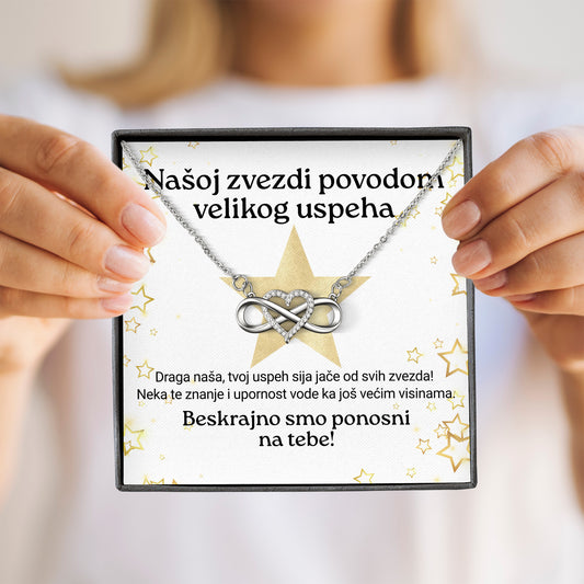 Našoj zvezdi povodom velikog uspeha - Posveta sa lančićem za učenicu