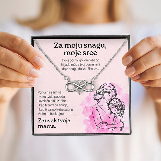 Za moju snagu, moje srce – Posveta sa lančićem za ćerku od majke